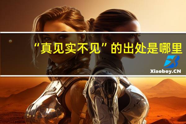 “真见实不见”的出处是哪里