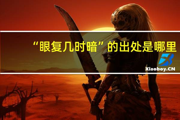 “眼复几时暗”的出处是哪里