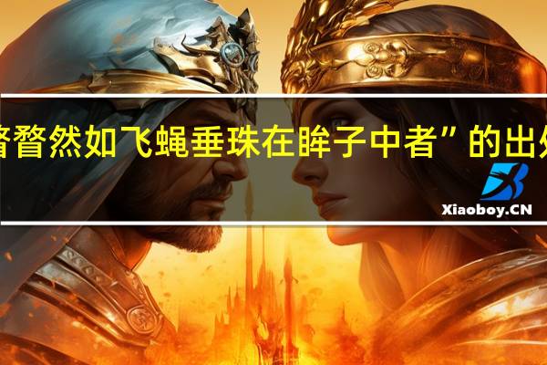 “瞀瞀然如飞蝇垂珠在眸子中者”的出处是哪里