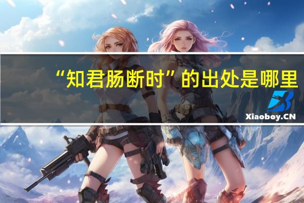 “知君肠断时”的出处是哪里