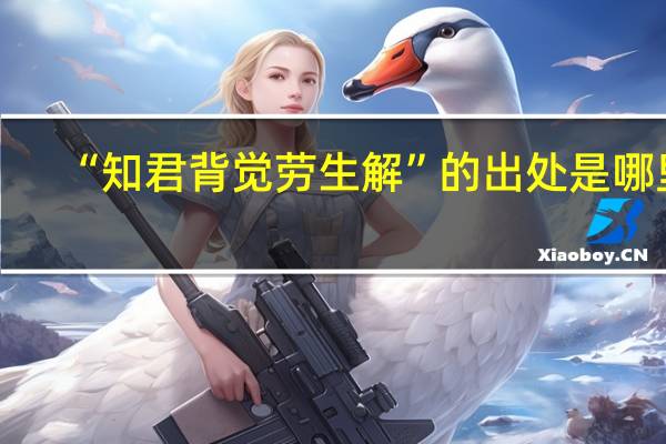“知君背觉劳生解”的出处是哪里