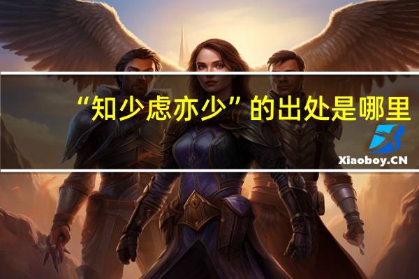 “知少虑亦少”的出处是哪里