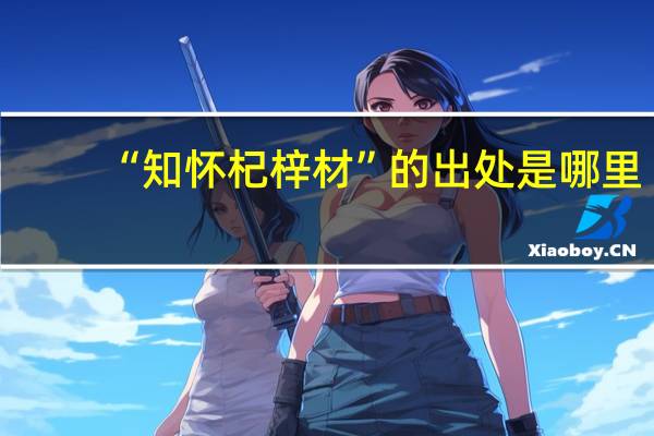 “知怀杞梓材”的出处是哪里