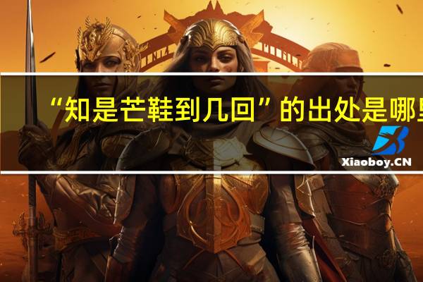 “知是芒鞋到几回”的出处是哪里