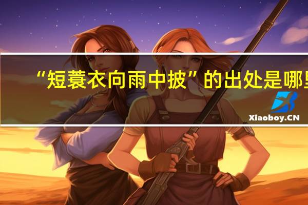 “短蓑衣向雨中披”的出处是哪里