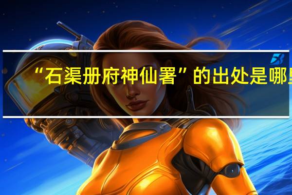 “石渠册府神仙署”的出处是哪里