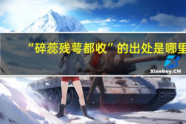 “碎蕊残萼都收”的出处是哪里