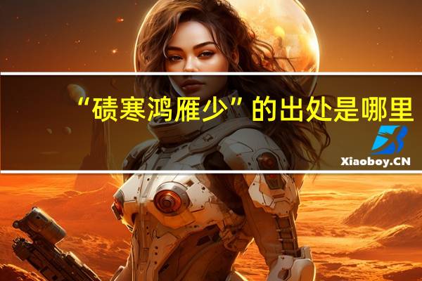 “碛寒鸿雁少”的出处是哪里