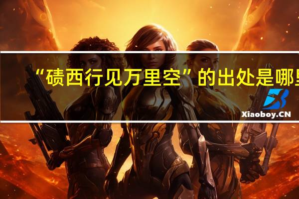 “碛西行见万里空”的出处是哪里