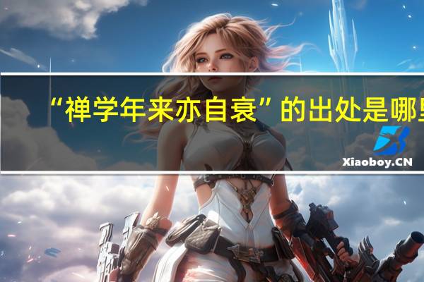 “禅学年来亦自衰”的出处是哪里