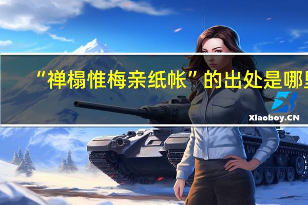 “禅榻惟梅亲纸帐”的出处是哪里