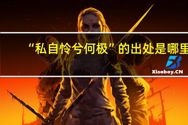 “私自怜兮何极”的出处是哪里