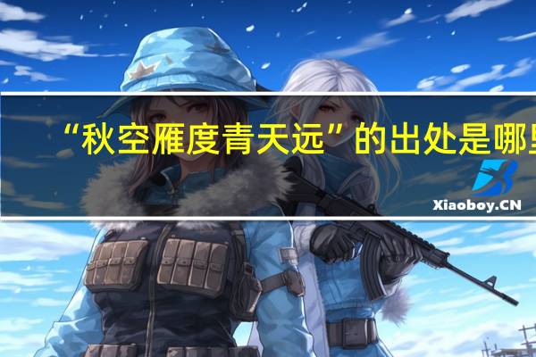 “秋空雁度青天远”的出处是哪里