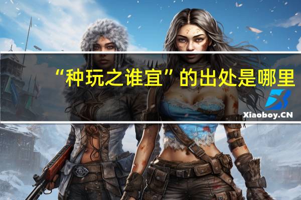 “种玩之谁宜”的出处是哪里