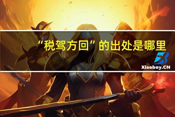 “税驾方回”的出处是哪里