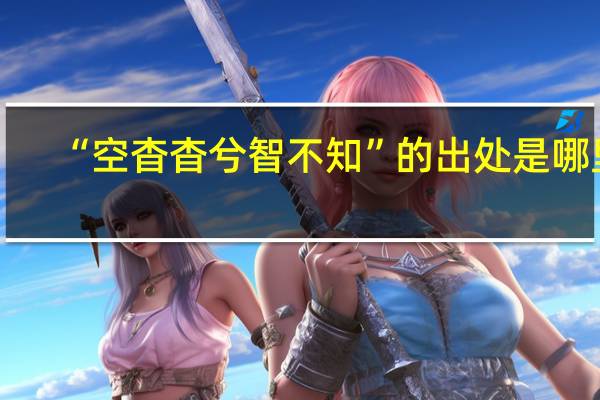 “空杳杳兮智不知”的出处是哪里