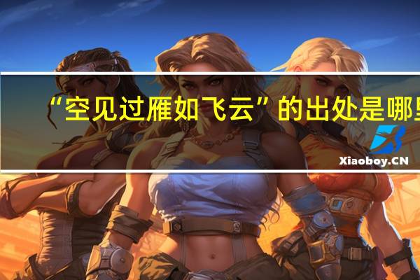 “空见过雁如飞云”的出处是哪里