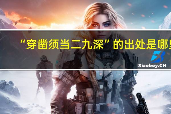 “穿凿须当二九深”的出处是哪里
