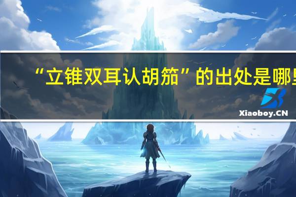 “立锥双耳认胡笳”的出处是哪里