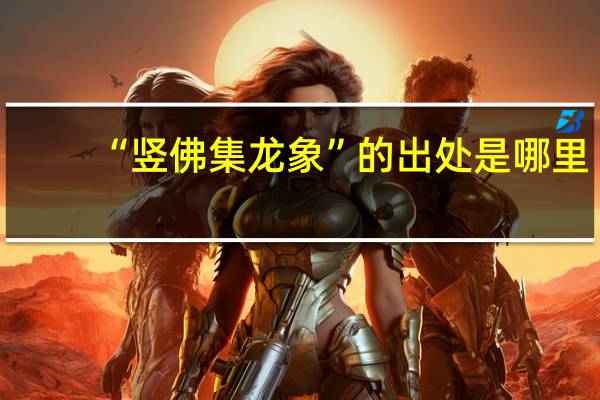 “竖佛集龙象”的出处是哪里