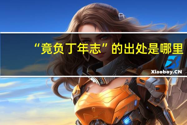 “竟负丁年志”的出处是哪里