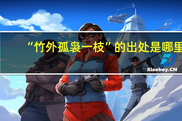 “竹外孤袅一枝”的出处是哪里