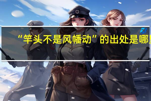 “竿头不是风幡动”的出处是哪里