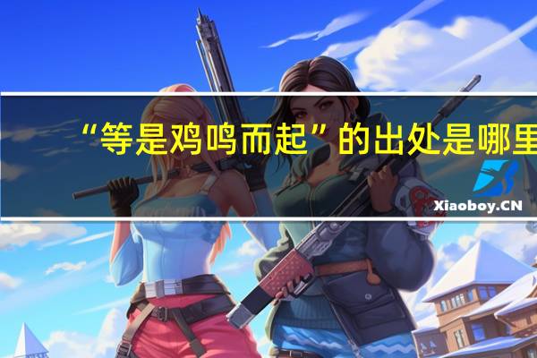 “等是鸡鸣而起”的出处是哪里