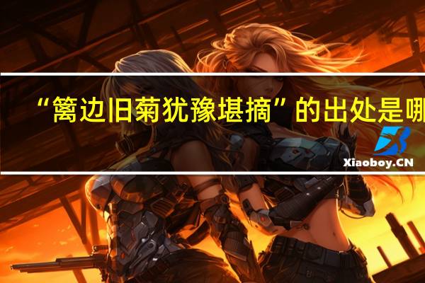 “篱边旧菊犹豫堪摘”的出处是哪里