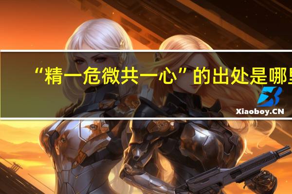 “精一危微共一心”的出处是哪里