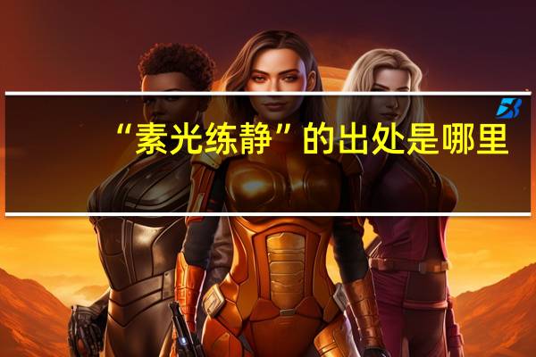 “素光练静”的出处是哪里