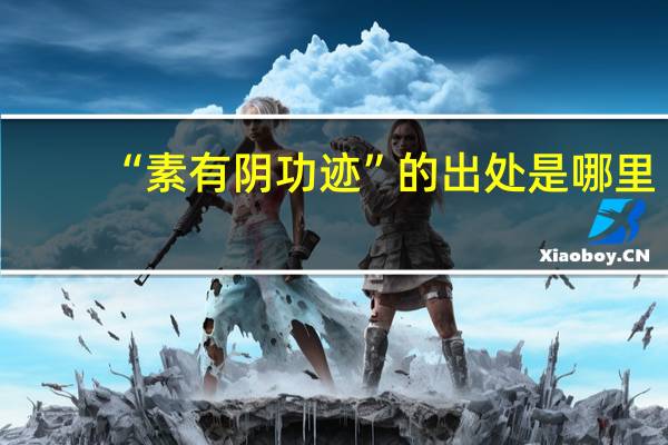 “素有阴功迹”的出处是哪里