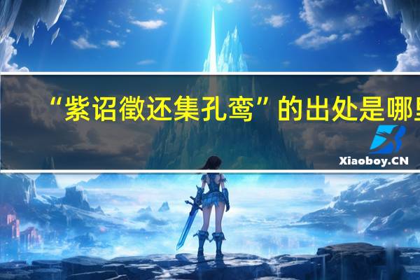 “紫诏徵还集孔鸾”的出处是哪里