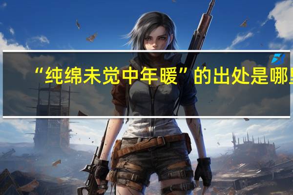 “纯绵未觉中年暖”的出处是哪里