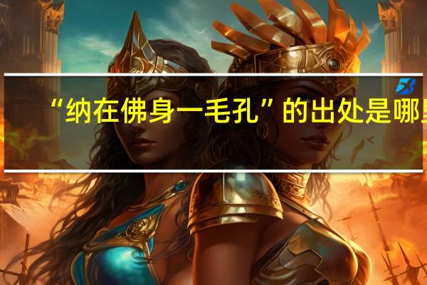 “纳在佛身一毛孔”的出处是哪里
