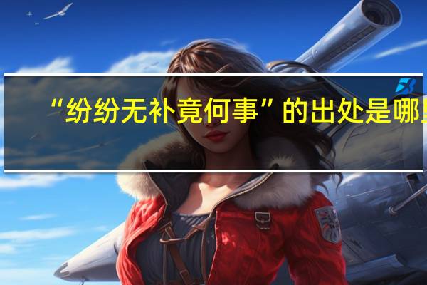 “纷纷无补竟何事”的出处是哪里