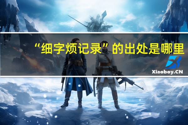 “细字烦记录”的出处是哪里