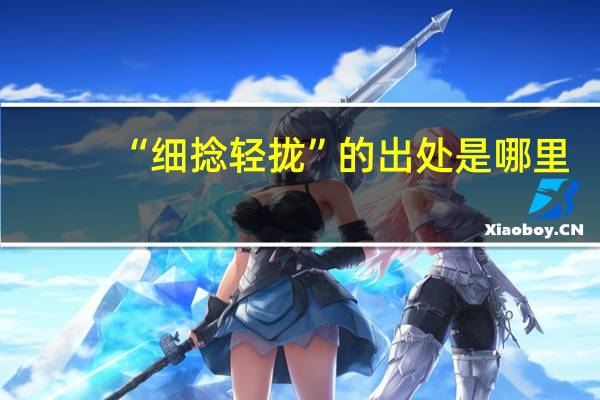 “细捻轻拢”的出处是哪里
