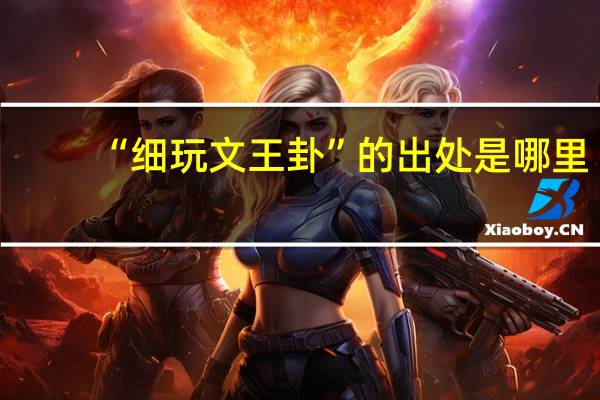 “细玩文王卦”的出处是哪里