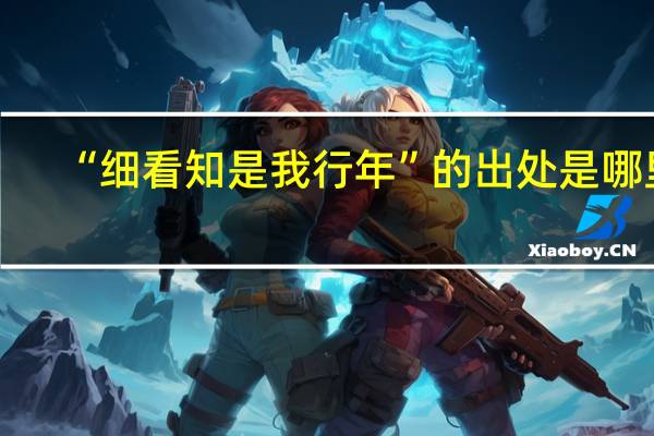 “细看知是我行年”的出处是哪里