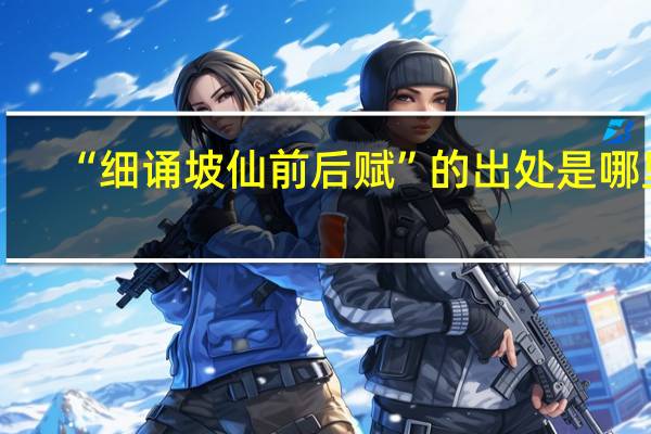 “细诵坡仙前后赋”的出处是哪里