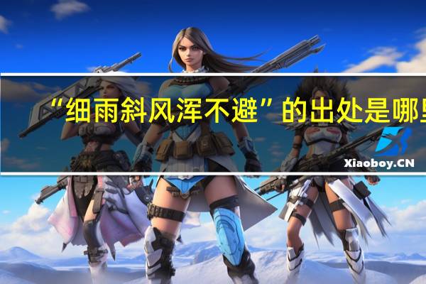 “细雨斜风浑不避”的出处是哪里