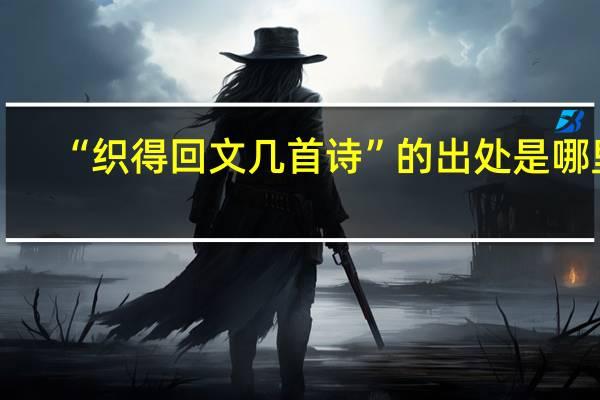 “织得回文几首诗”的出处是哪里