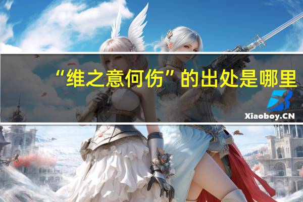 “维之意何伤”的出处是哪里