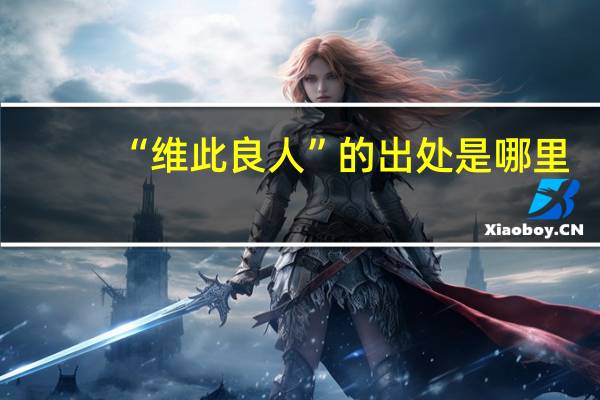 “维此良人”的出处是哪里