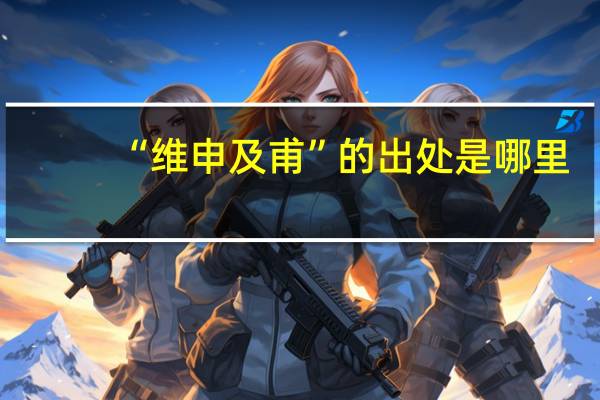 “维申及甫”的出处是哪里