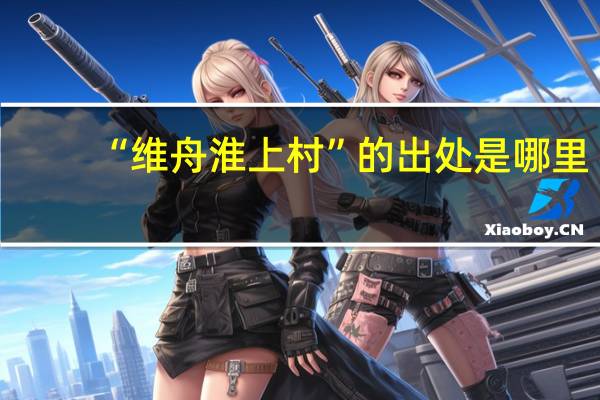 “维舟淮上村”的出处是哪里