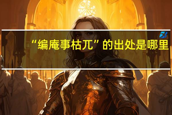 “编庵事枯兀”的出处是哪里