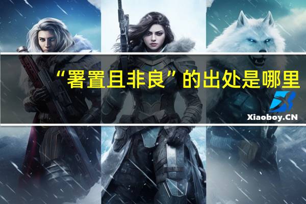 “署置且非良”的出处是哪里