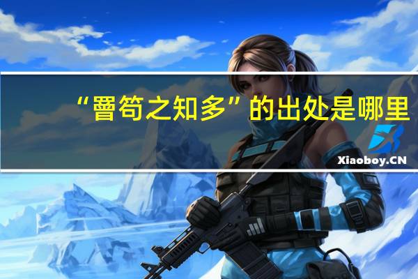 “罾笱之知多”的出处是哪里